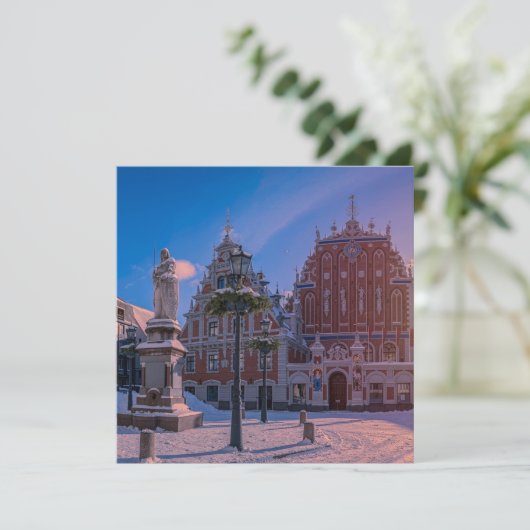Riga Town Hall Platz im Winter (Stehend Vorderseite)