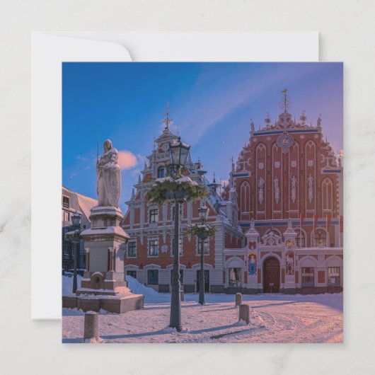 Riga Town Hall Platz im Winter (Vorderseite)