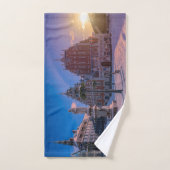 Riga Town Hall Platz im Winter Badhandtuch Set (Handtuch)