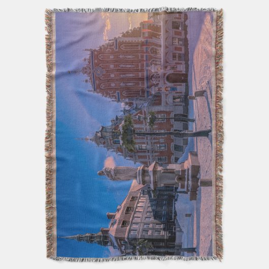 Riga Town Hall Platz im Winter Decke (Vorderseite Vertikal)