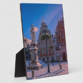 Riga Town Hall Platz im Winter Fotoplatte (Seite)