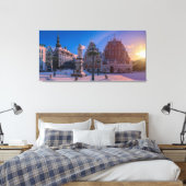 Riga Town Hall Platz im Winter Leinwanddruck (Insitu (Schlafzimmer))