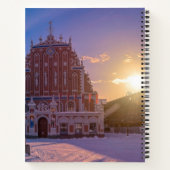 Riga Town Hall Platz im Winter Notizblock (Rückseite)