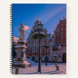 Riga Town Hall Platz im Winter Notizblock