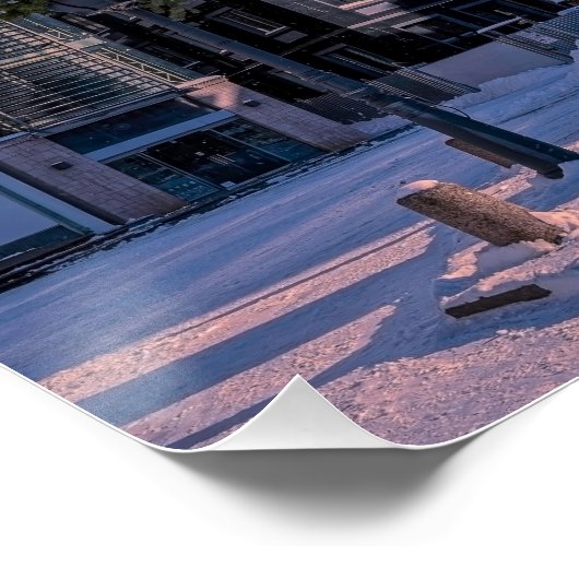 Riga Town Hall Platz im Winter Poster (Ecke)