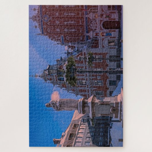Riga Town Hall Platz im Winter Puzzle (Vertikal)