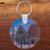 Riga Town Hall Platz im Winter Schlüsselanhänger (Vorderseite)