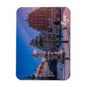 Riga Town Hall Platz im Winter Square Magnet (Vertikal)