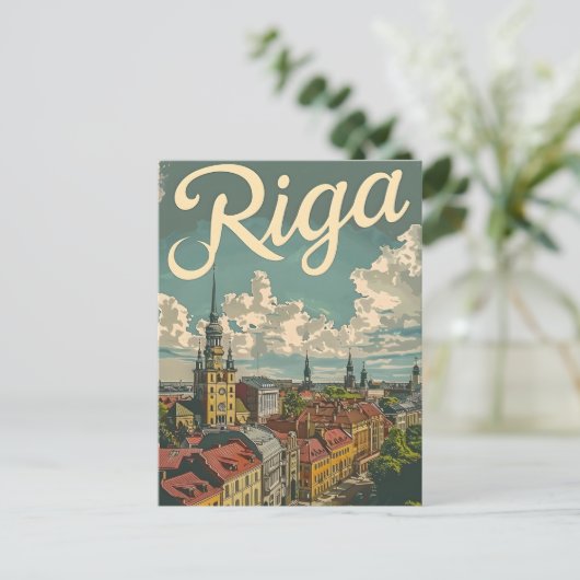 Riga Vintag Postkarte (Stehend Vorderseite)