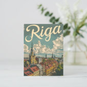 Riga Vintage Postkarte (Stehend Vorderseite)