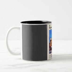 Riga Vintage-Wasserfarben-Reise Zweifarbige Tasse
