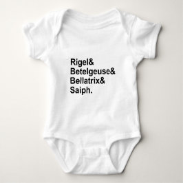 Rigel Betelgeuse Bellatrix Saiph | Sterne von Orio Baby Strampler