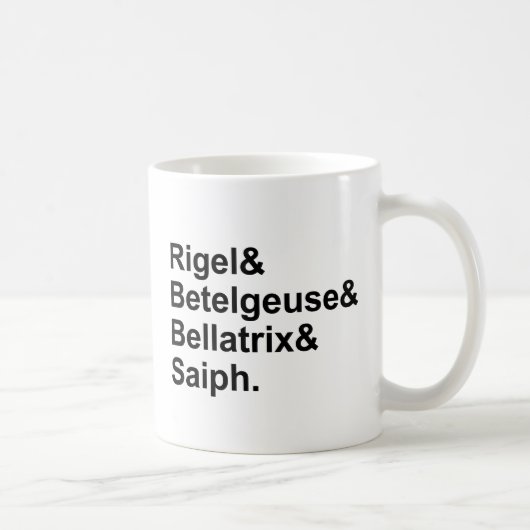 Rigel Betelgeuse Bellatrix Saiph | Sterne von Orio Kaffeetasse (Rechts)