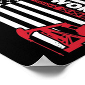 Rigg Drilling Roughneck Oilfield Worker Poster (Ecke)