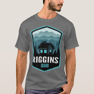Riggins Idaho Bergstadt-Hütte T-Shirt