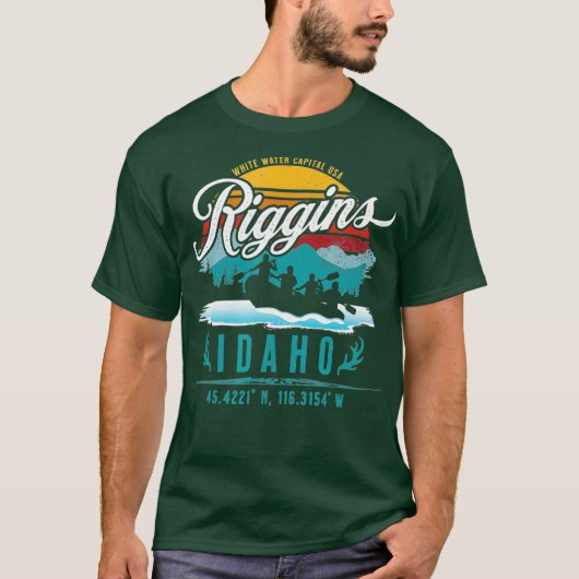 Riggins Idaho River Rafting White Water Capital T-Shirt (Vorderseite)