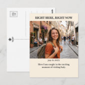 Right Here Right Now Custom Photo Postcard Postkarte (Vorne/Hinten)