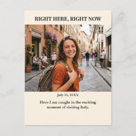 Right Here Right Now Custom Photo Postcard Postkarte
