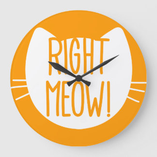 _right meow! große wanduhr