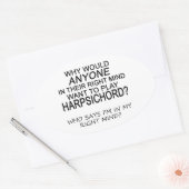 Right Mind Harpsichord Ovaler Aufkleber (Umschlag)