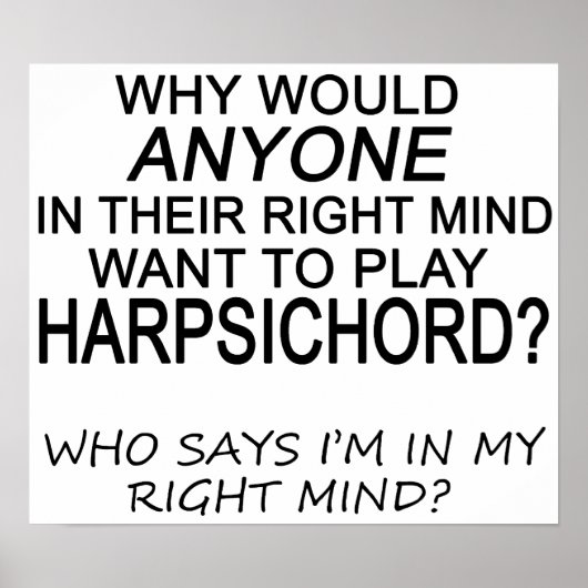 Right Mind Harpsichord Poster (Vorne)
