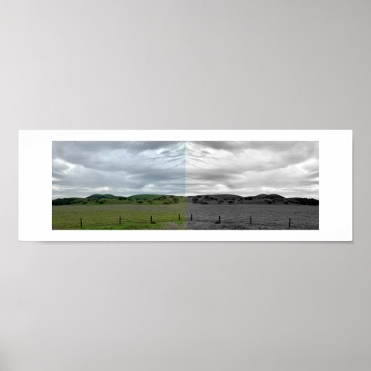 Right Side of the Road Reflection Photography Poster (Vorne)