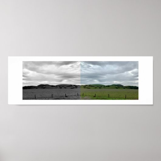 Right Side of the Road Reflection Photography Poster (Vorne)