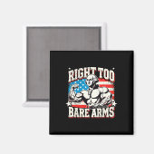 Right To Bare Arms George Washington Bodybuilder G Magnet (Vorderseite/Rückseite)