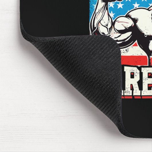 Right To Bare Arms George Washington Bodybuilder G Mousepad (Ecke)
