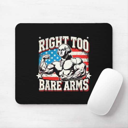 Right To Bare Arms George Washington Bodybuilder G Mousepad (Mit Mouse)