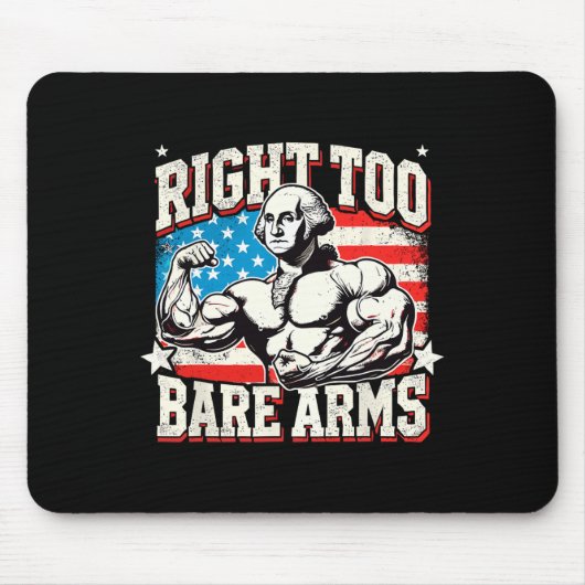 Right To Bare Arms George Washington Bodybuilder G Mousepad (Vorne)