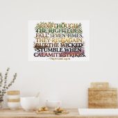 Righteous Rise Again Though They Fall Seven Times Poster (Küche)