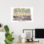 Righteous Rise Again Though They Fall Seven Times Poster (Heimbüro)