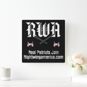 Rightwingamerica.com Quadratische Wanduhr (Zuhause)