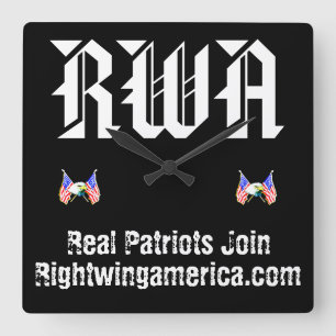 Rightwingamerica.com Quadratische Wanduhr
