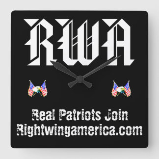 Rightwingamerica.com Quadratische Wanduhr