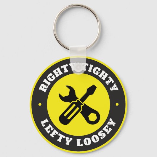 Righty Tighty Lefty Loosey Schlüsselanhänger (Rückseite)