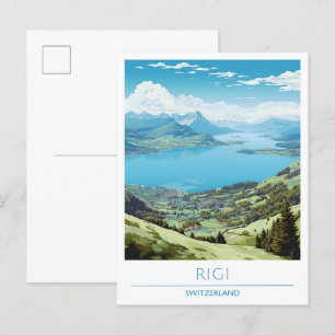 Rigi Schweiz Kunst, Dichtung und Musik Postkarte