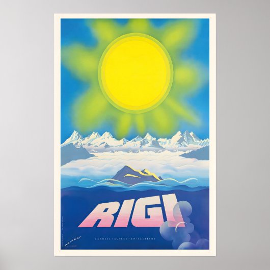 Rigi Schweiz Schweiz Berner Ski-Wintersport Poster (Vorne)