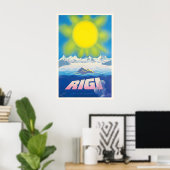Rigi Schweiz Schweiz Berner Ski-Wintersport Poster (Heimbüro)
