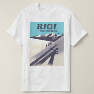 Rigi Schweiz Skireiseplakat T-Shirt