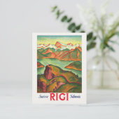 Rigi Switzerland Vintage Poster 1933 Postkarte (Stehend Vorderseite)