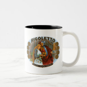 Rigoletto All Fine Havana Tabake Zigarren Etikett Zweifarbige Tasse