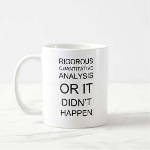 Rigorose quantitative Analyse - Weiß 11 Unze-Tass Kaffeetasse