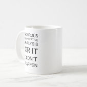 Rigorose quantitative Analyse - Weiß 11 Unze-Tasse Kaffeetasse (Vorderseite Links)