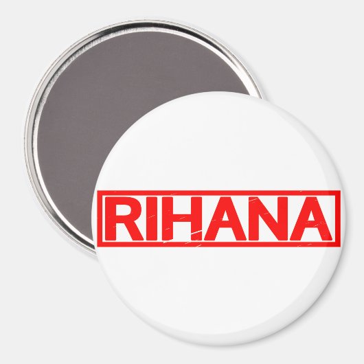 Rihana Briefmarke Magnet (Vorderseite/Rückseite)