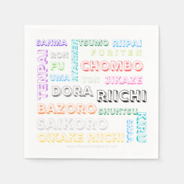 Riichi mahjong napkin - ein Schriftart, viele Farb Serviette