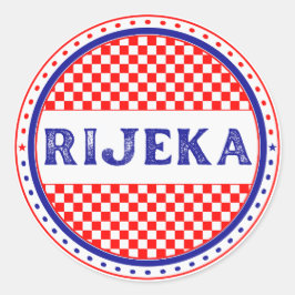 Rijeka City Pride Emblem – Croatian Identity Runder Aufkleber