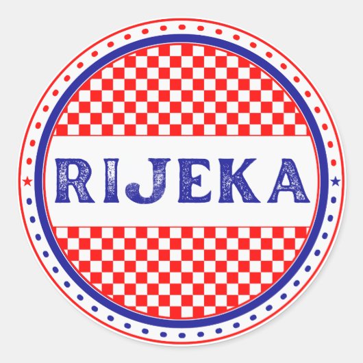 Rijeka City Pride Emblem – Croatian Identity Runder Aufkleber (Vorderseite)