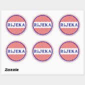 Rijeka City Pride Emblem – Croatian Identity Runder Aufkleber (Blatt)